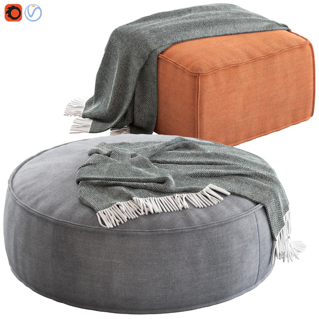 Globewest Orlando Seamed Ottoman — Скачать