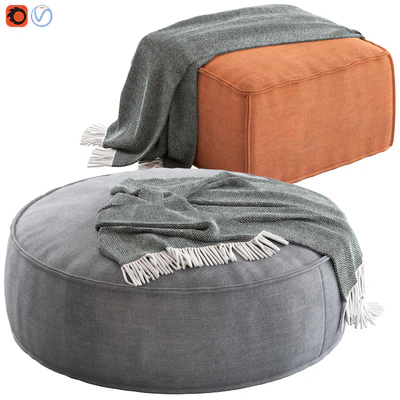 Globewest Orlando Seamed Ottoman — Вид 1