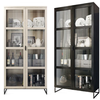Swing cabinet with glass / showcase Everett. Cabinet showcase by Rowico — Ver 1