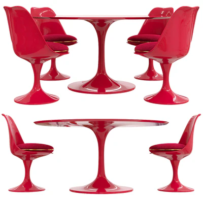 Saarinen tulip table chairs — Ver 7