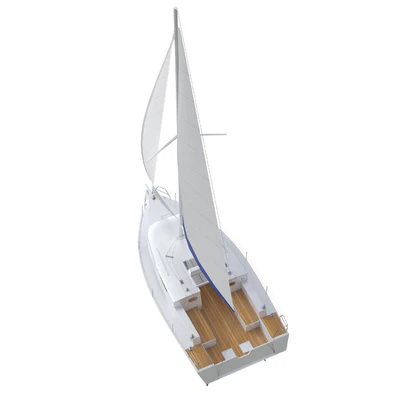 White Sailing Yacht — Вид 5