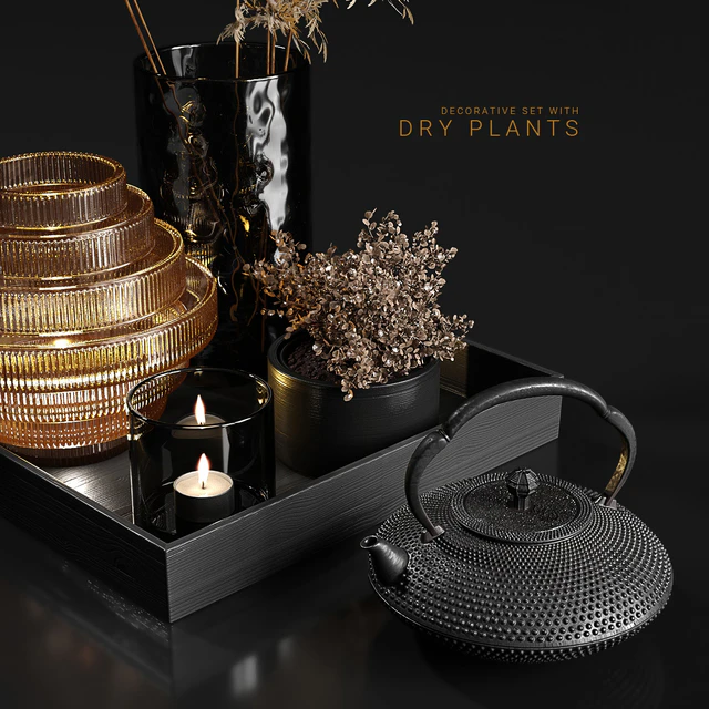Decorative set with dry plants 3 — Скачать