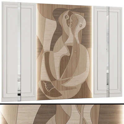 Стеновые панели "Маркетри" в стиле неоклассика — Вид 1
