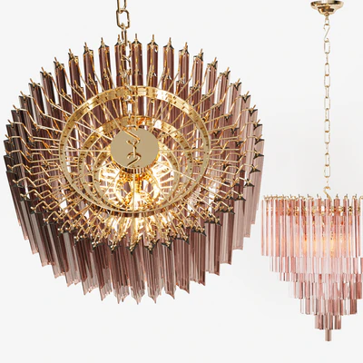 Eichholtz CHANDELIER NOVA rose glass — Вид 3