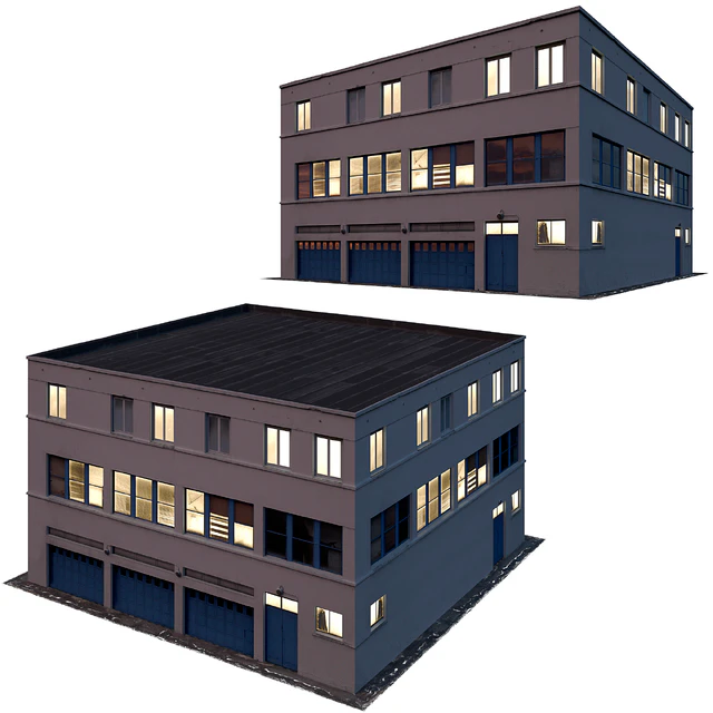Low poly building 8K texture — Descargar