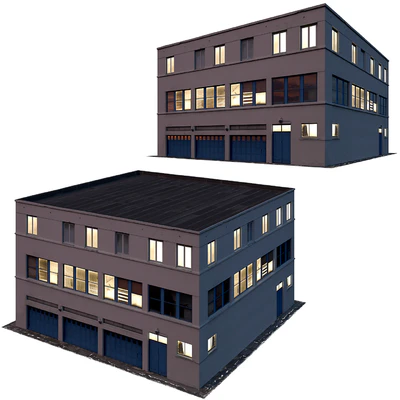Low poly building 8K texture — Ver 7