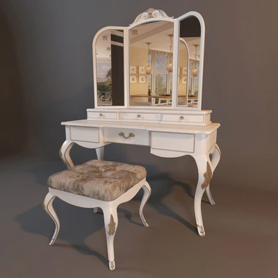 Dressing table and poof GRAN GUARDIA — Ver 1