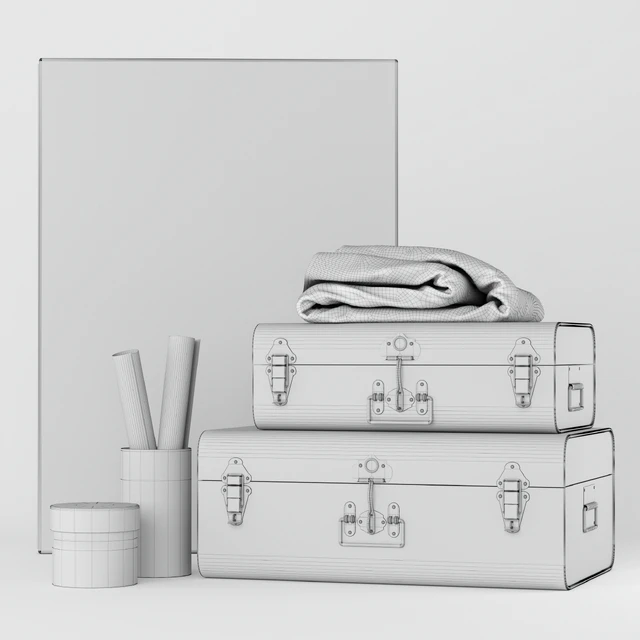 Decorative set of 2 Elori suitcase chests — Descargar