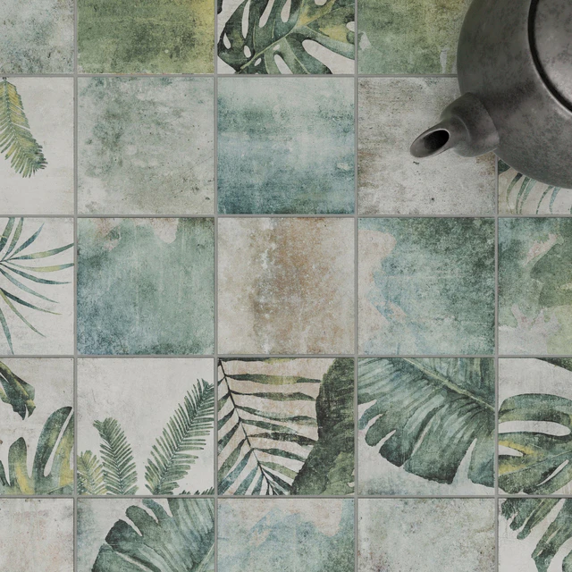 ZYX by Colorker AMAZONIA TROPIC EMERALD tile set — Descargar