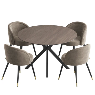 Ralf table Chloe chair dining set — Ver 3