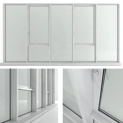 Panoramic window with transom and radiator — Ver 1