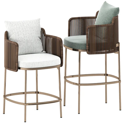 TAPE CORD OUTDOOR bar chair by Minotti — Ver 1