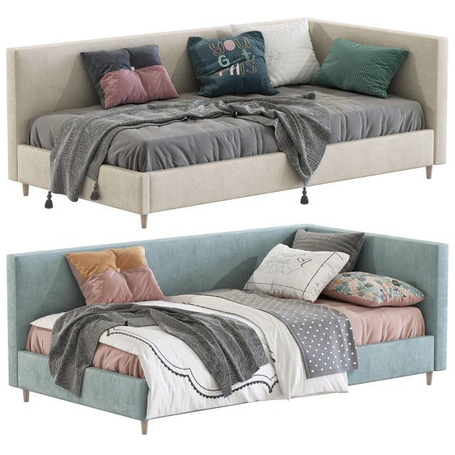 Corner Timo Upholstered Bed — Descargar