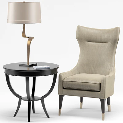 Gina Chair, Thad Lamp, Scheffield Round End Table — Ver 1