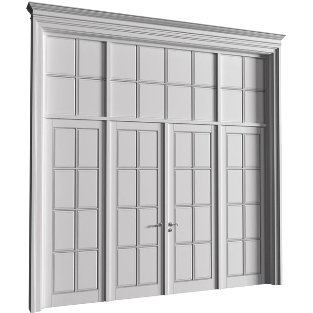 French Interior doors in classic style. French Art Deco Modern Door Partition.Entrance to the house — Download