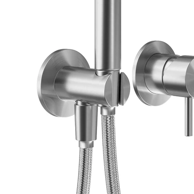 Concealed single lever bath faucet Cisal Xion Inox — Ver 4