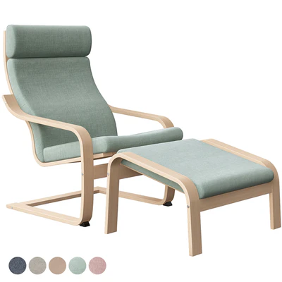 Poäng Chair with Stool Ikea — Ver 1