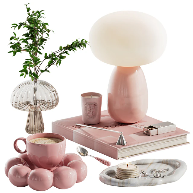 Decorative set ch2 in two colours: Pink\Beige — Скачать