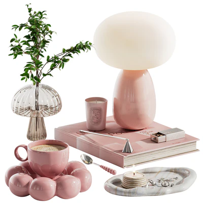 Decorative set ch2 in two colours: Pink\Beige — Вид 7