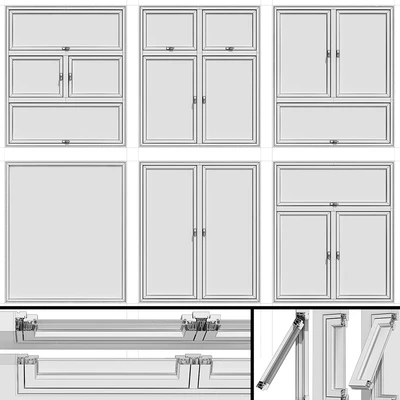 Витражные алюминиевые окна / Stained aluminum windows — Вид 7