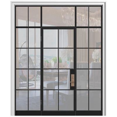 Interroom modern Art Deco style door. Glass partition. Entrance Art Deco Interior Door — download