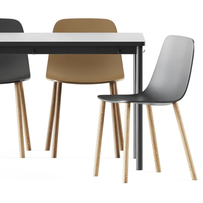 Tommaryd table by Ikea and Maarten Plastic Chair by Viccarbe — Вид 7