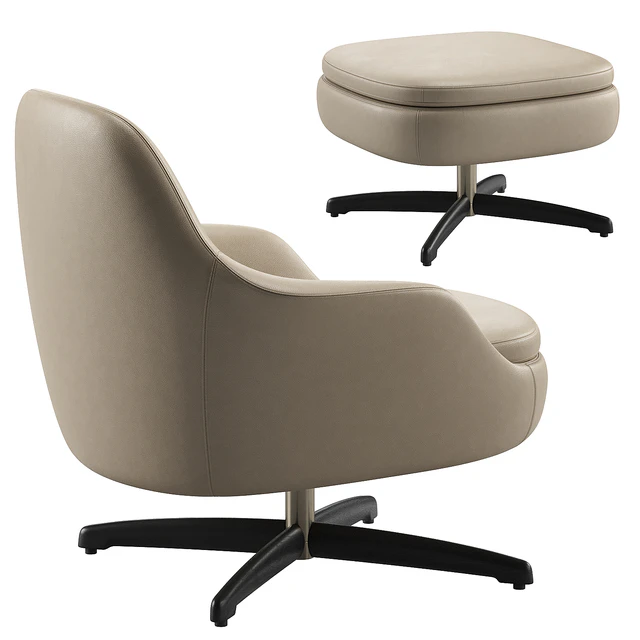 Sendai Swivel Armchair by Minotti — Descargar
