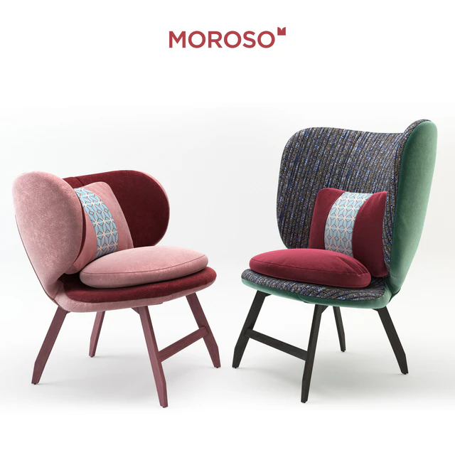 Ariel small armchair & Ayub armchair by Moroso — Скачать