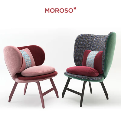 Ariel small armchair & Ayub armchair by Moroso — Вид 1