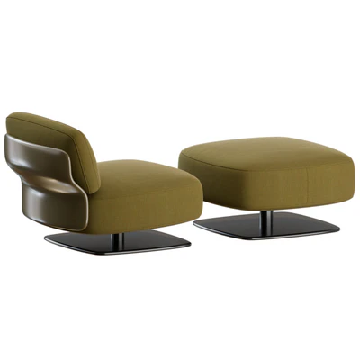 Saki Armchair and Footstool by Minotti — Вид 7