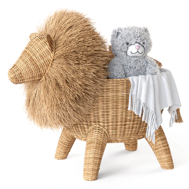 RATTAN ANIMAL BASKET LION Restoration Hardware — Скачать
