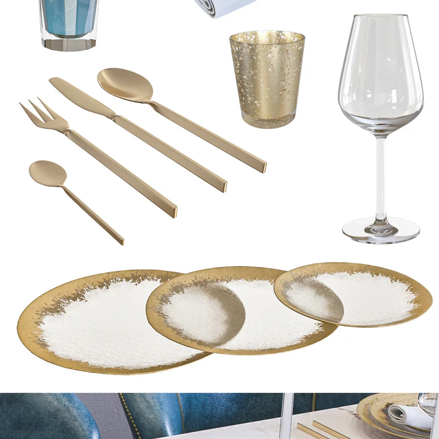 Luxury Ottiu Restaurant Table Set — Скачать