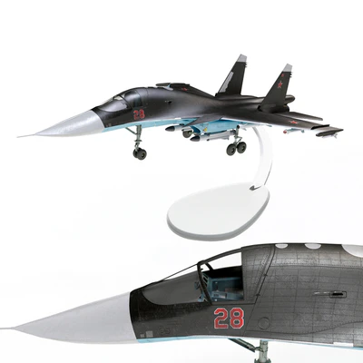 Plastic model of the SU-34 aircraft — Ver 1