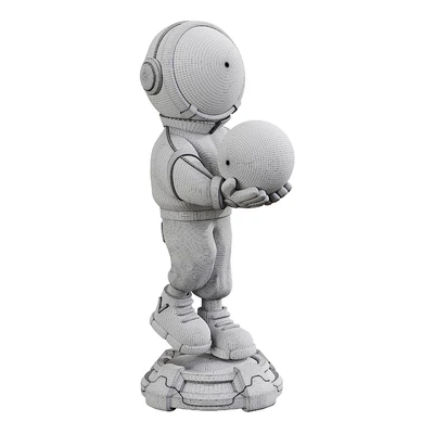 Sculpture Art Astronaut Statue Lamp — Ver 7