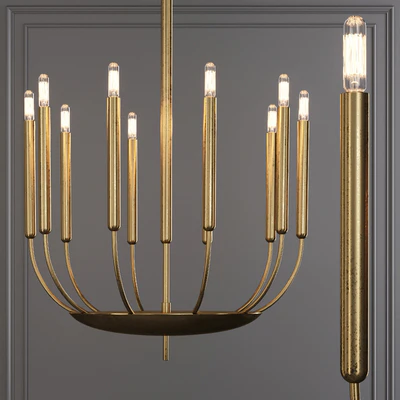 Restoration Hardware QUENOUILLES ROUND CHANDELIER 24 Brass — Ver 1