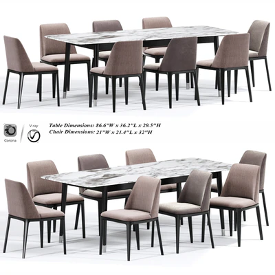 Poliform Grace Dining Chair Table — Вид 1