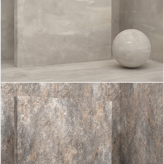 4 materials (seamless) - stone, plaster - set 5 — Descargar