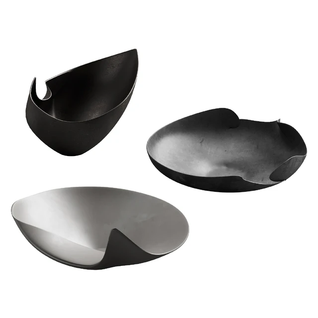 366 decorative vases and pots 04 deformed folded relief vase 03 — Скачать