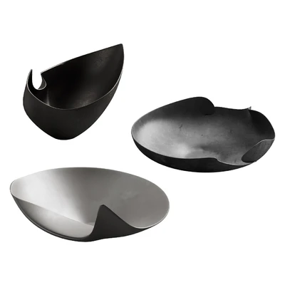 366 decorative vases and pots 04 deformed folded relief vase 03 — Вид 7