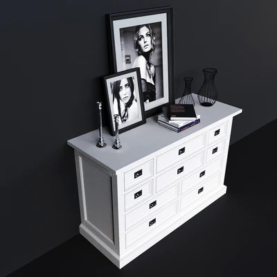 Chest of drawers Dantone Home Oxford white — Ver 3
