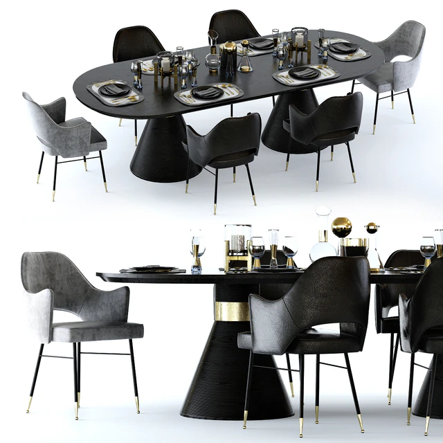 Kelly Wearstler Miramar Table and Rigby Chair — Скачать