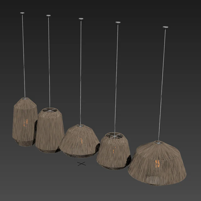 Lamp barrel rope n10 / Chandelier barrel made of ropes No. 10 — Descargar