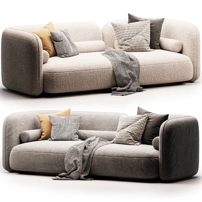 Scandinavian style velvet sofa — Ver 4