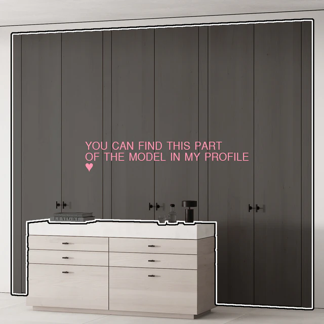 173 cabinet furniture 04 minimal wardrobe kit P02 island — Descargar