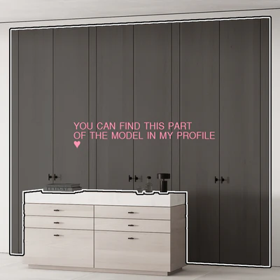 173 cabinet furniture 04 minimal wardrobe kit P02 island — Ver 7