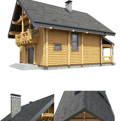 House made of timber H-2 — Ver 3