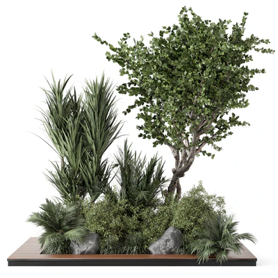 Outdoor Garden set bush and Tree - Garden Set 499 — Ver 1