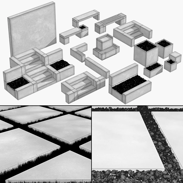 Garden elements set — Descargar