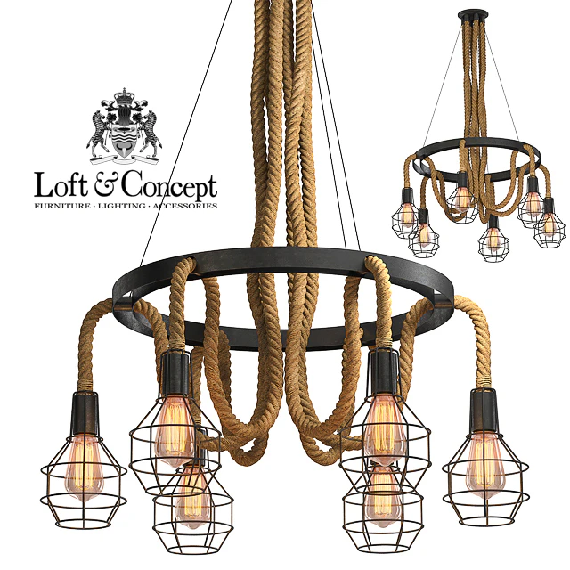 Chandelier Loft Rope Chandelier cage VI — Descargar