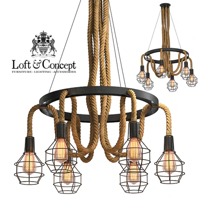 Chandelier Loft Rope Chandelier cage VI — Ver 1